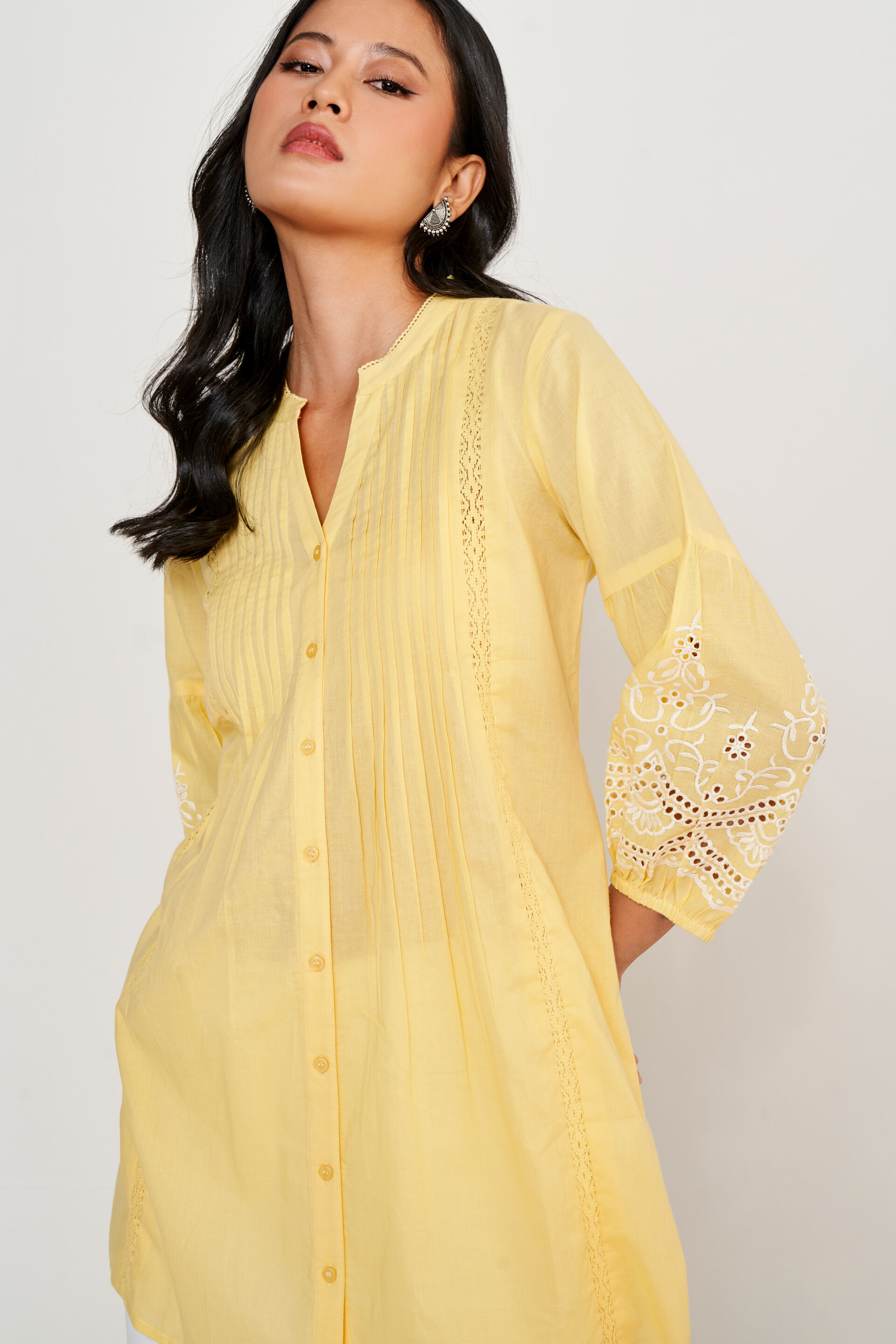 Yellow tunic shirt new arrivals